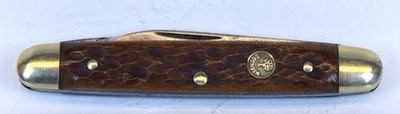 VINTAGE BOKER SOLINGEN GERMANY DARK AMBER BONE EQUAL END PEN KNIFE 1960-1980