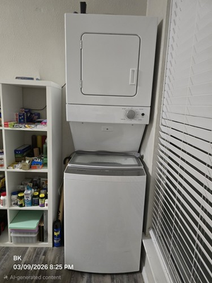 #ad Whirlpool WET4024HW Stackable Electric Top Loading Washer Dryer Set White $500.00