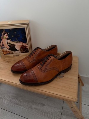 Joseph Cheaney Wimpole Tan Leather Derby Brogue Shoes Men's UK 10