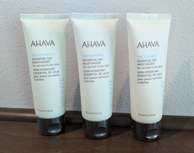 (3) AHAVA Essential Day Moisturizer Time to Hydrate 2.5 oz - Sealed - Free Ship