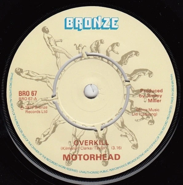 Motörhead - Overkill 7 Inch Vinyl Single (7 Inch Record) (Jukebox Record) - Image 3 of 4