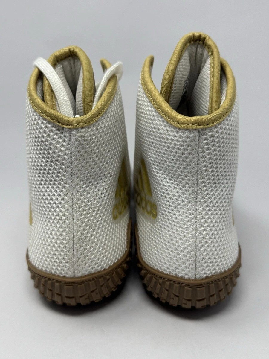 Adidas Tech Fall 2.0 White Gold Wrestling Shoes FZ5389 Men display picture 1