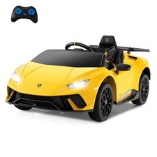 Licensed Lamborghini Huracan Ride on Car by , 12V Kids Electric Vehicle Yellow