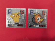 Pokemon Japanese Amada Hyper Sticker Collection 3(2000).Pikachu/Raichu #588/#589