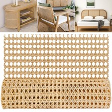 18" Width Rattan Pressed Cane Webbing Sheet for Caning Projects, 3.3FT Natura...