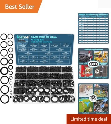 Pcs O Ring Kit 21 Size Universal Nitrile Rubber O Ring Assortment Set for Aut...