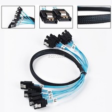 6Gbps Cable SSD 6 SATA 7Pin to 6 SATA 7Pin Hard Disk Data Server Raid 50CM