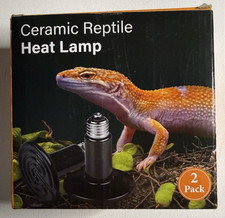 2-Pack 150W Ceramic Heat Emitter Reptile Heat Lamp Bulb