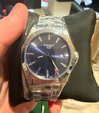 Tissot Gentleman Men's Quartz 40mm Blue Dial Steel Bracelet Date 100m Boxed