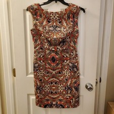 The Limited Women’s Pencil Sheath Dress Sz 6 geo boho print Office Career NWT