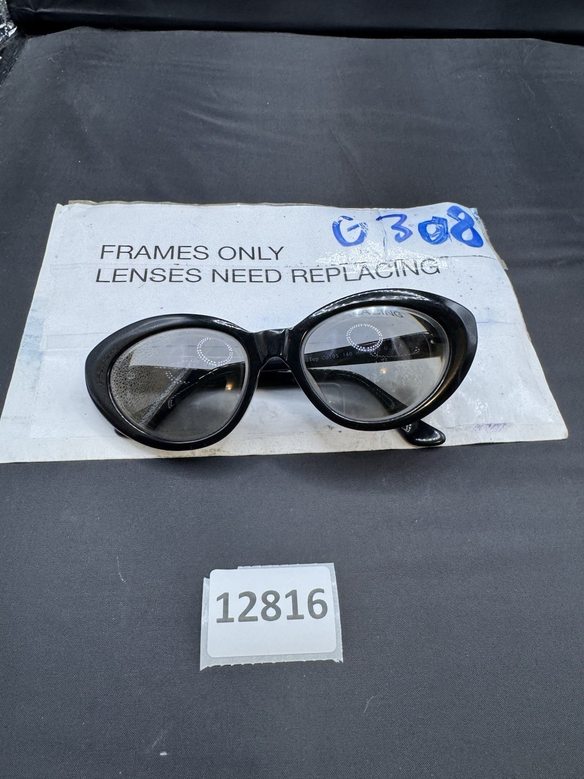 Vintage Black Solid Thick Sunglasses Frames Only … - image 1