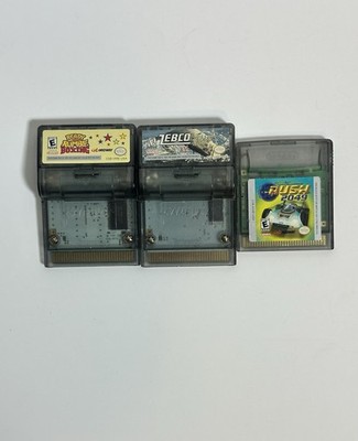 Nintendo Game Boy Color Game Lot Rush 2049 Ready 2 Rumble TEBCO Fishing Tested