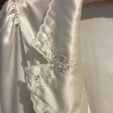 Barbizon Robe Womens Vintage Size Medium Pink Embossed Satin Belt Pockets Retro