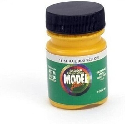Badger Modelflex Railroad Color Railbox Yellow 1oz - Model Airbrush Acrylic