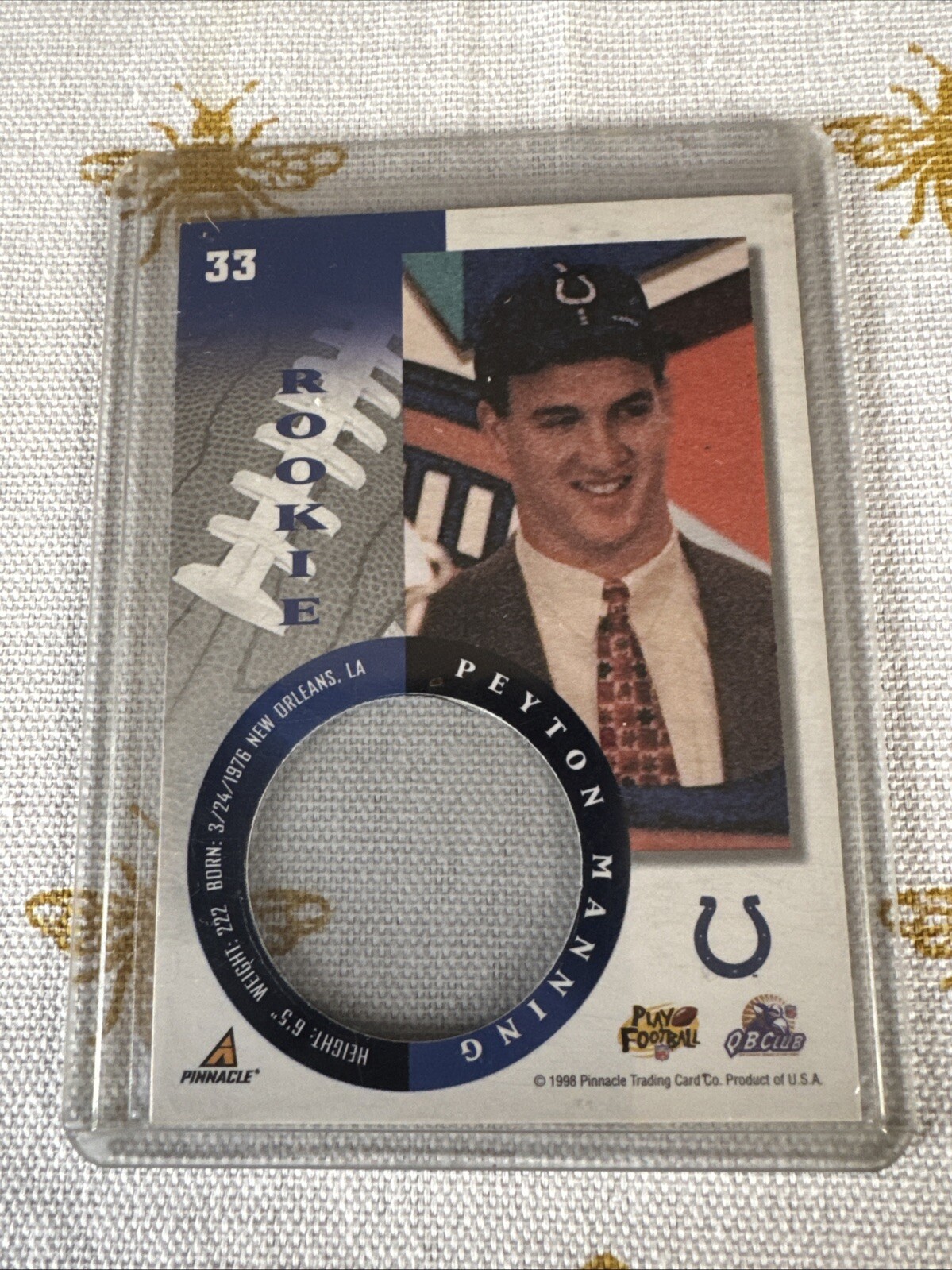 K216,396 - 1998 Pinnacle Mint #33 Peyton Manning DC