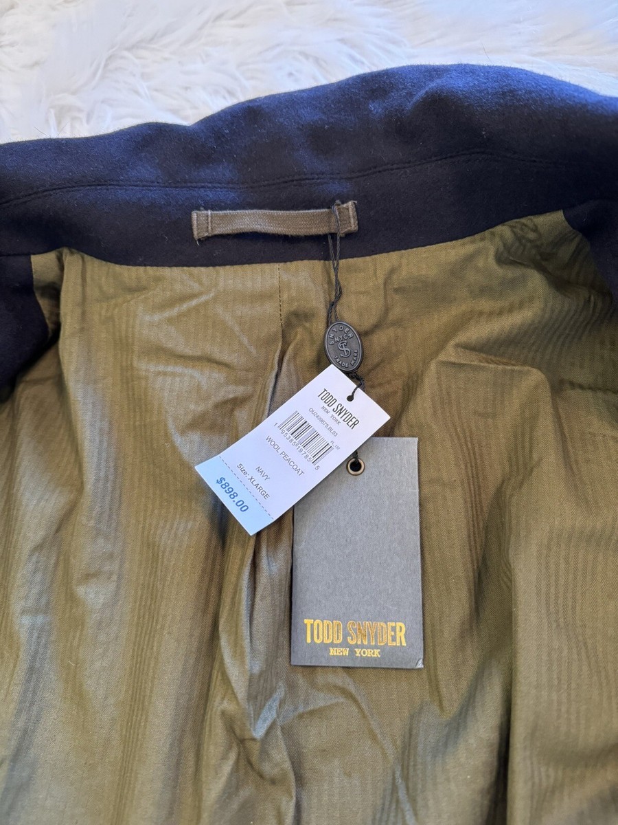 TODD SNYDER ピーコート サイズ3 Todd Snyder New Italian Wool Cashmere Peacoat Navy Blue Coat