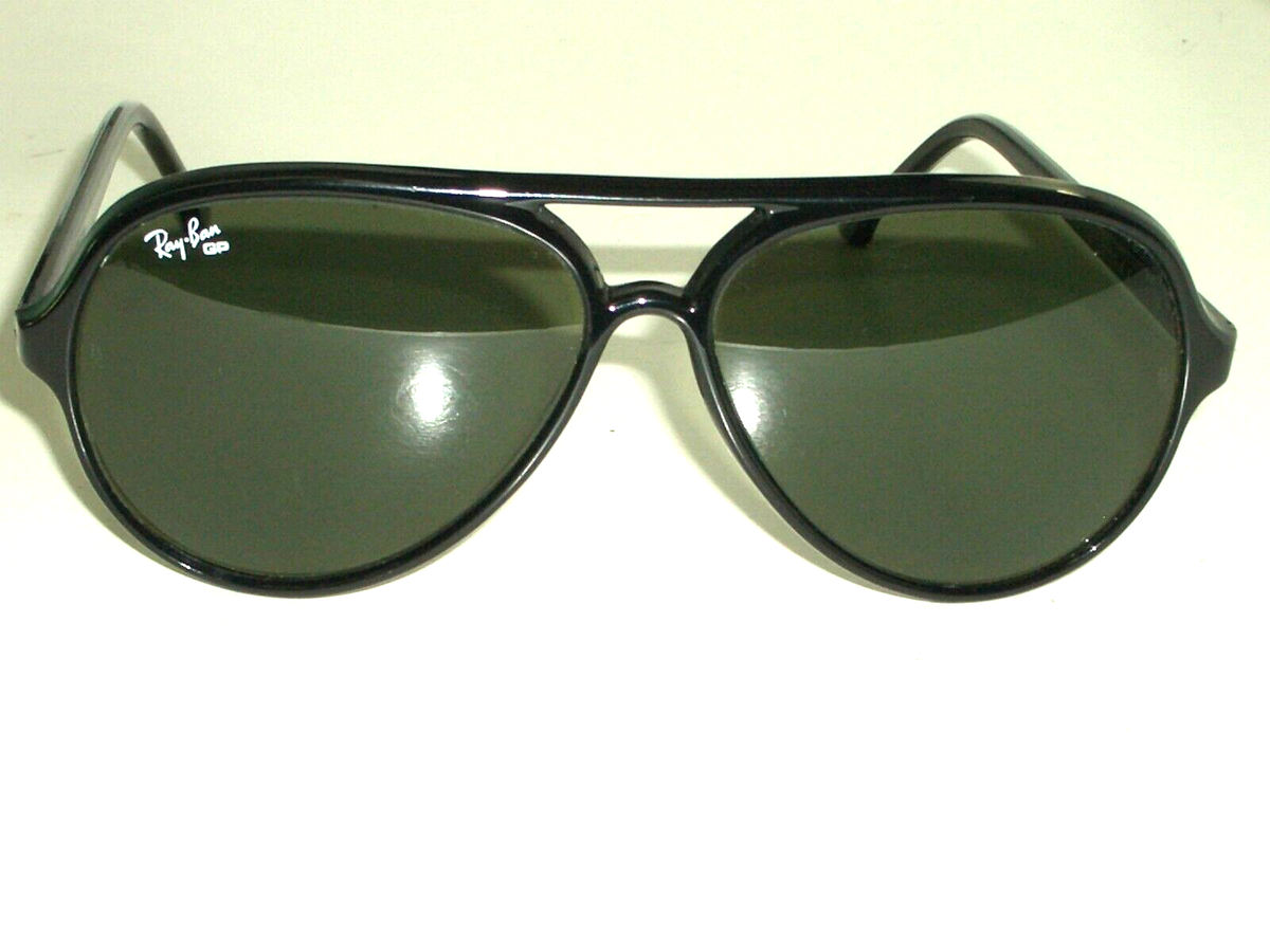 VINTAGE B&L RAY BAN W1487 GLOSSY BLACK POLARIZED CATS 5000 SKI