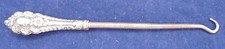 Antique sterling button hook Victorian floral shoe accessory