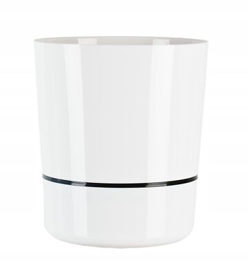 KADAX Vaso Decorativo Rotondo In Plastica - Colore Crema, 30 Cm, Per Piante Da Interno Ed Esterno, Leggero E Resistente