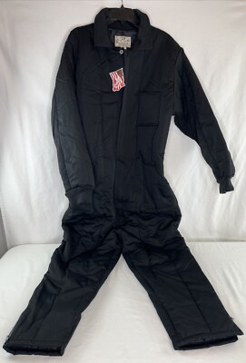 Unisex Large Rothco Black Zip up Quilted Coveralls