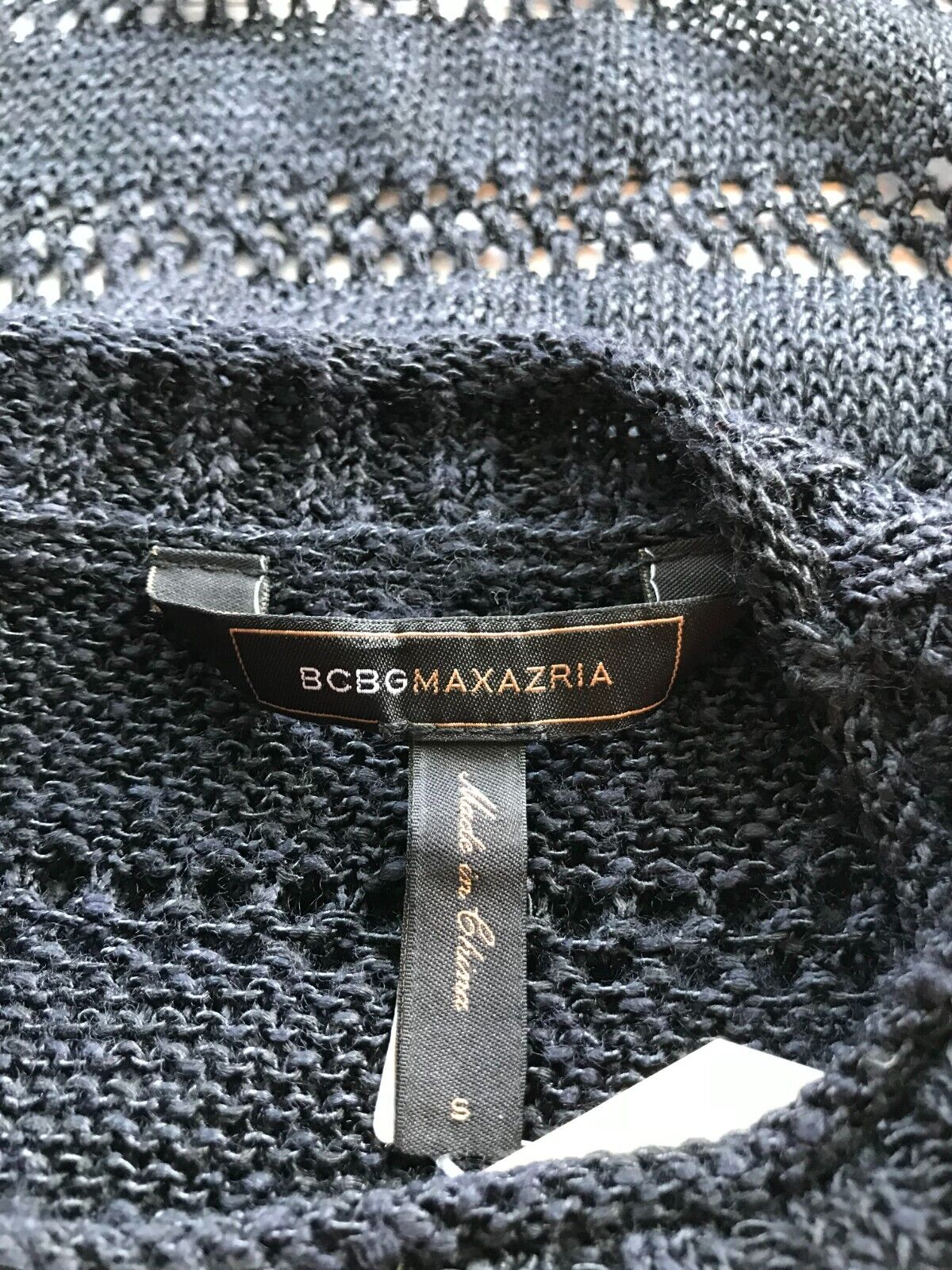 BCBG Max Azria Black Loose Knit Round Neck Sweate… - image 11