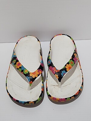 DAWGS Loudmouth Magic Bus Floral Sandal Flip Flop THong Size