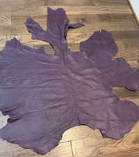 Ostrich skin Leather, PURPLE  Color B  15