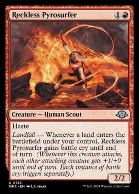 x4 Reckless Pyrosurfer - Foil U MTG Modern Horizons 3 M/NM, English