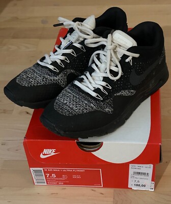 NIKE Wmn s Air Max 1 Ultra Flyknit black/oreo UK 5.5 + OVP!