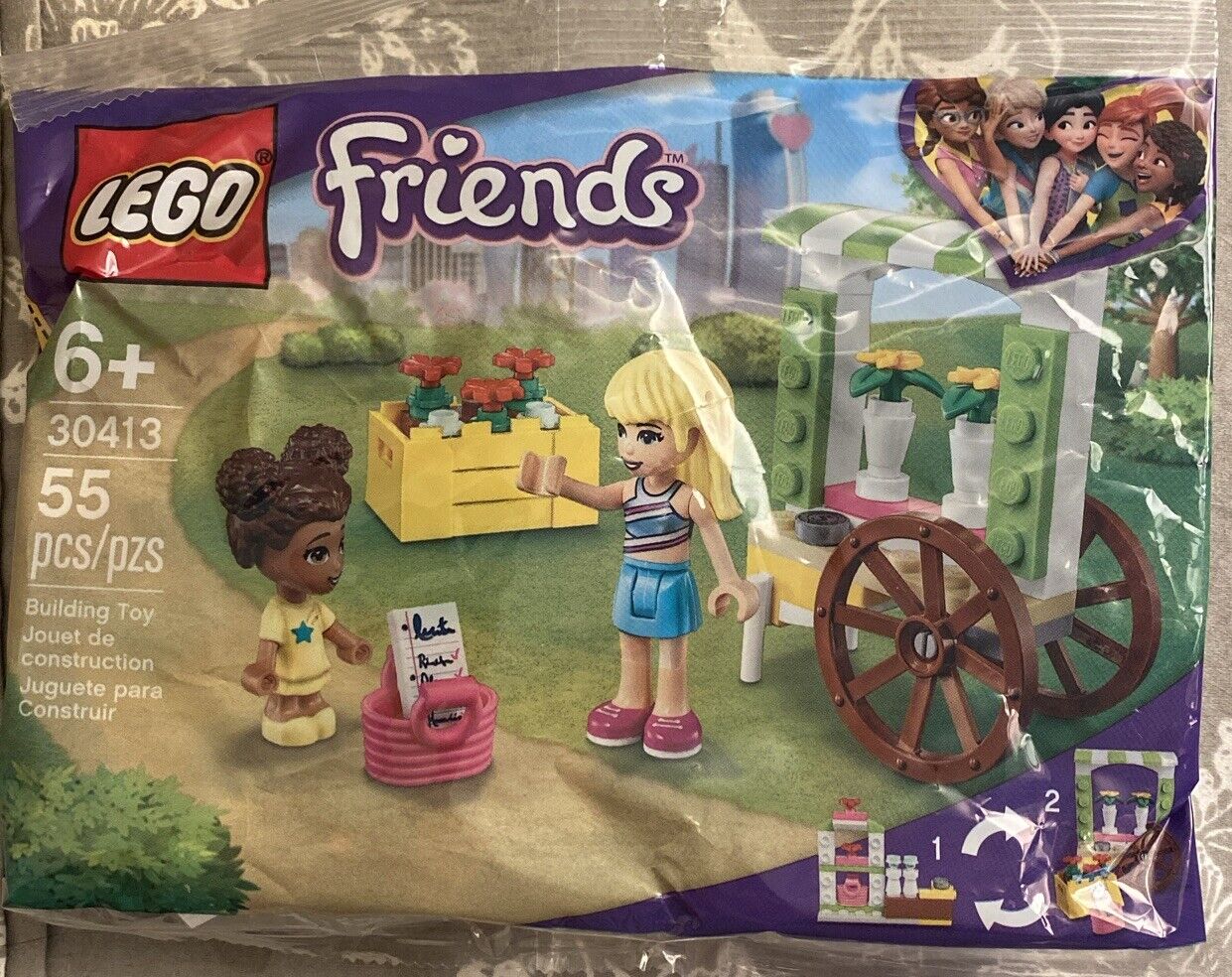 LEGO 30413 Friends Flower Cart Polybag Brand New