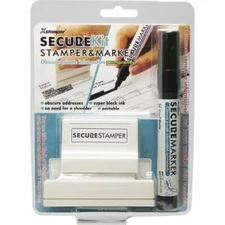 Xstamper Secure Privacy Stamp Kit 35303 - 1" Impression Width x 2.65" Impression