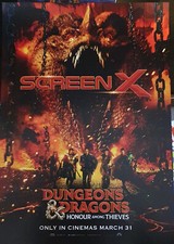 Screen X Dungeons & Dragons Honour Among Thieves UK Cinema Promo A4 Poster 2023