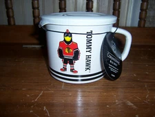 CorningWare Meal Soup Mug NHL Chicago Blackhawks Mascot Tommy Hawk Vented Lid