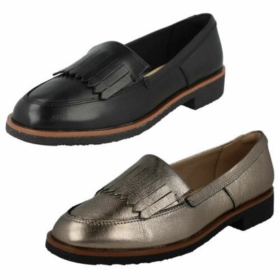 Ladies Clarks Griffin Kilt Slip On Casual Shoes