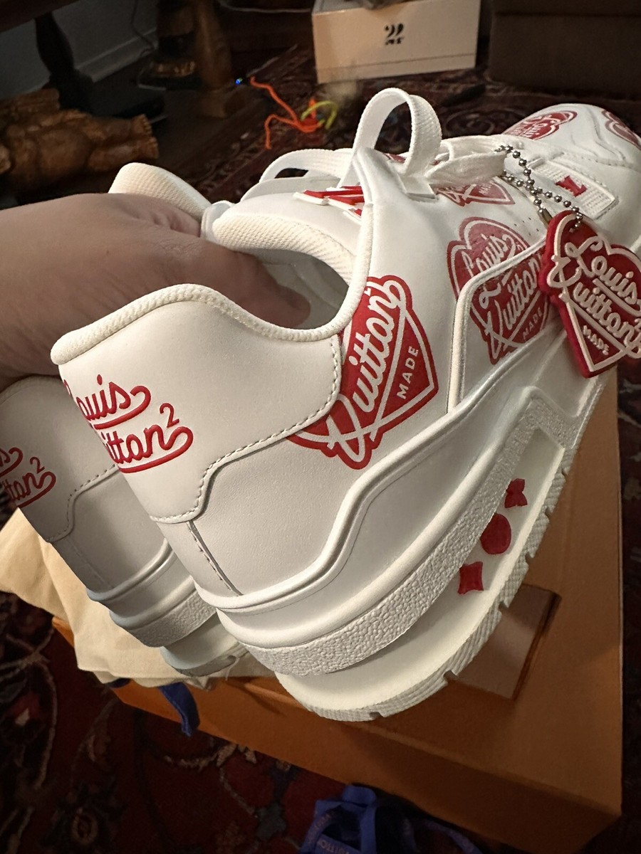 Louis Vuitton Virgil Abloh Nigo LV size 10 White Red LV2  display picture 3