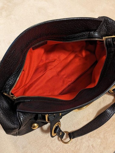 Dolce & Gabbana D&G DG Logo Leaf Leather Tote Bag Women Black Genuine - Picture 5 of 8