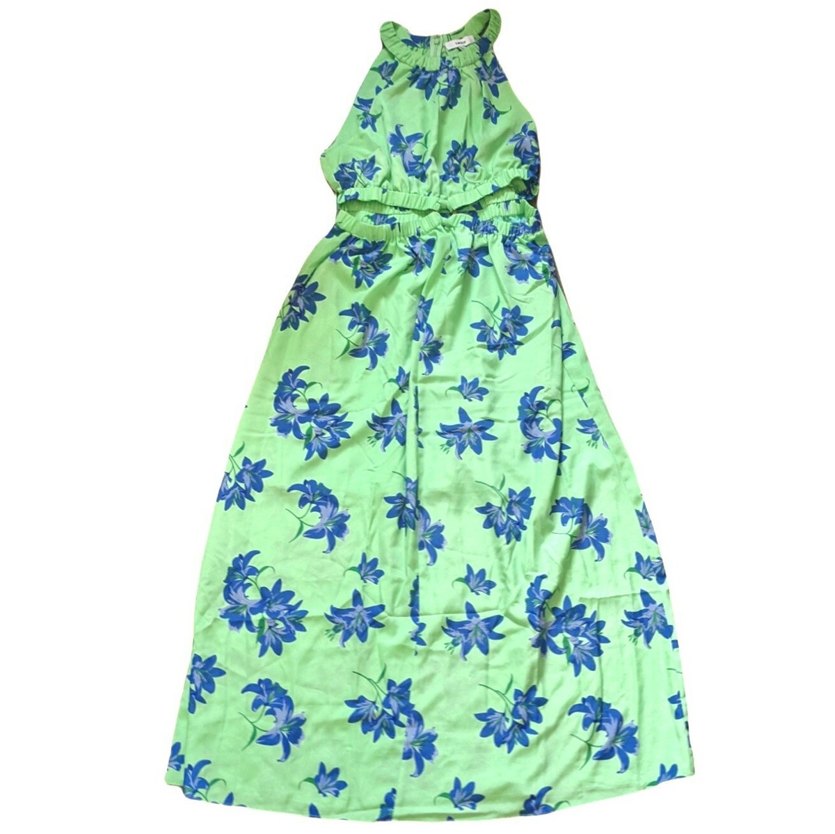 Likely Karrica Dress Pistachio Green Blue Floral Pockets Crepe Cutouts NWT  12