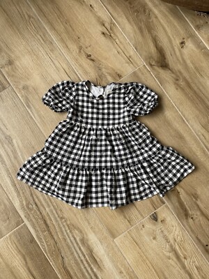 F&F schwarz-weißes Kleid Alter 12-18 Monate 