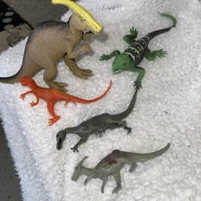 Lot Of 5 Different Dinosaur Lizard Toys Boley Dolgen And Others Vintage