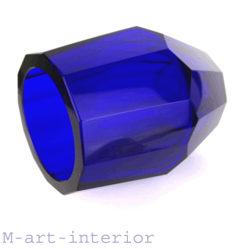 Royal Blau Vase, Josef Hoffmann, Moser, Wiener Werkstätte, Austria um 1920 - Bild 8 von 12