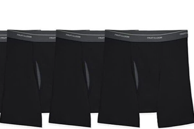 Fruit Of The Loom Mutande Boxer Uomo Everlight, 3 Pezzi, Tessuto Ultra Leggero E Traspirante, Elastico A 4 Vie, Taglia Media, Colori Nero/Grigio