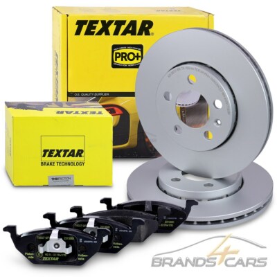 TEXTAR BREMSSCHEIBEN +BELÄGE VORNE FÜR AUDI A1 SEAT IBIZA SKODA FABIA VW POLO 6R