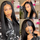 UNice Malaysian Yaki Straight Pre Cut Lace Human Hair Wig Bye Bye Knots Glueless