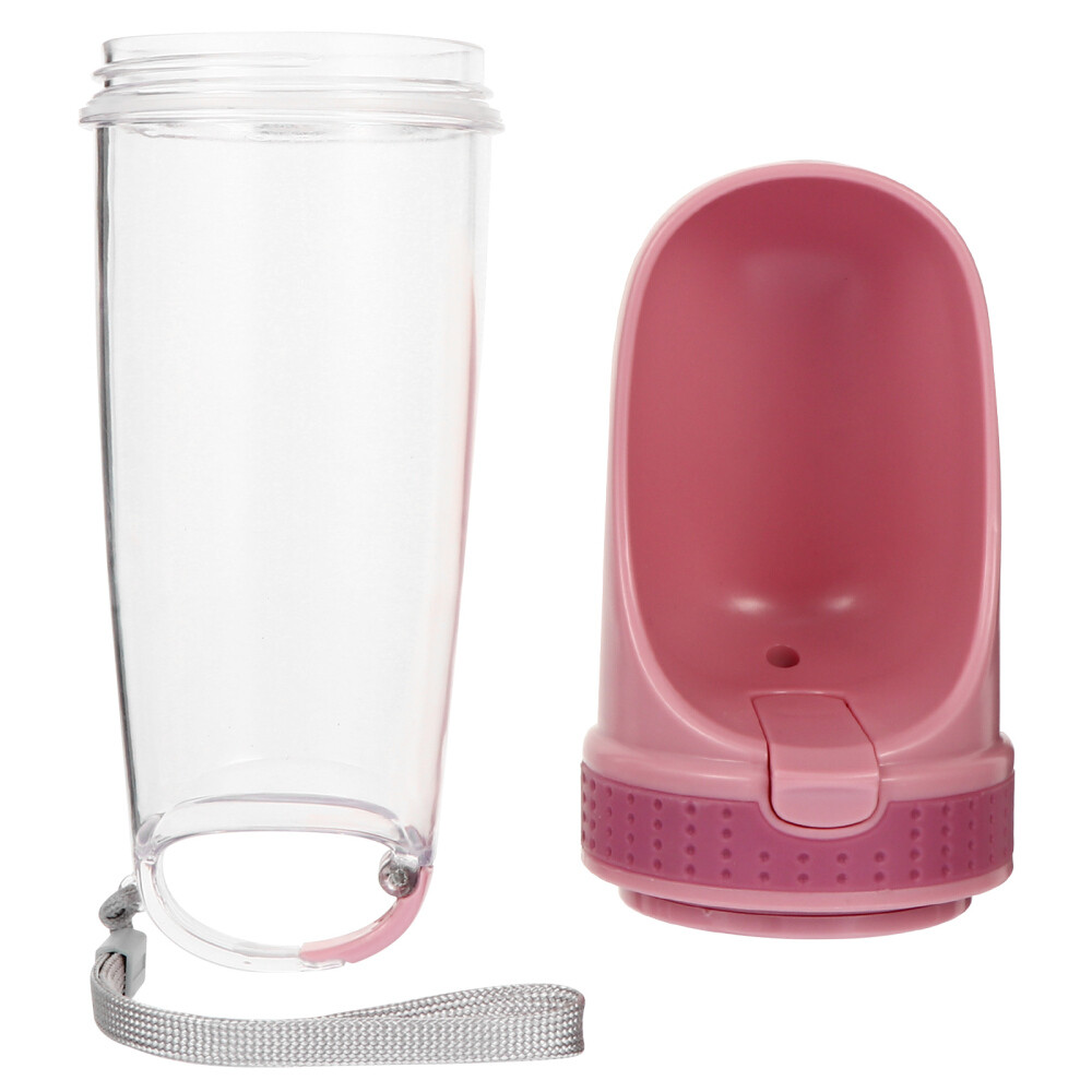 500 Ml Pink PC Cup Body Kettle Pet Portable Drinking Bottle Dog Water