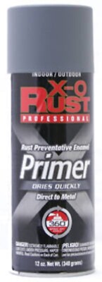 X-O Rust 1280P-AER 12 oz Can of Professional Anti-Rust Metal Gray Spray Primer
