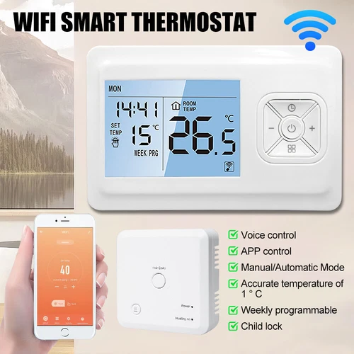 Tuya WiFi RF Smart Thermostat Gasboiler Raumheizung Temperaturregler APP - Bild 1 von 13