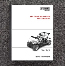 Service Parts Manual Fits 2008 2009 EZGO RXV Golf Cart Electric Printed 7975