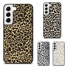 Background Cheetah Print Plastic Case For Samsung Galaxy Z Fold Flip 3 4