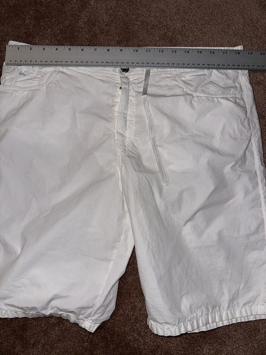 Vintage Y2K Prada Sport White Swimming Trunks White 100