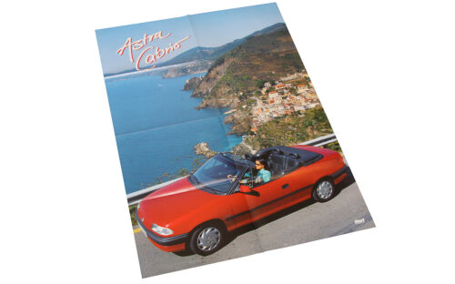 Opel Astra convertible poster supplement magazine Opel start 1990s - Picture 1 of 3